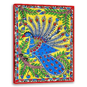 Blue Peacock | Madhubani Painting Regular