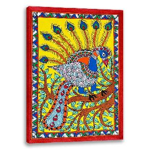 Colorful Peacock | Madhubani Painting