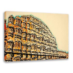 Hawa Mahal Jaipur-canvas Art Painting | Monuments Painting