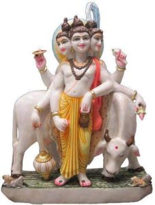 Marble Dattatreya Statue