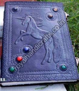Leather stone journals