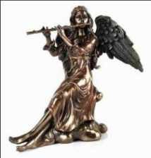 Copper Flute Angel Statue