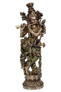 Copper Krishna Statue
