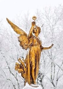 Copper Trumpet Angel Statue