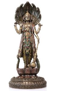 Copper Vishnu Ji Statue