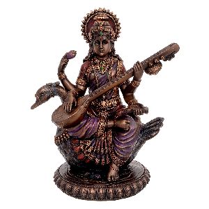 Copper Saraswati Statue