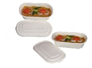 Biodegradable Bagasse 750 ml Container with Lid - VARSYA