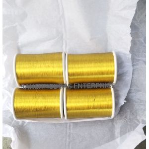 Lemon Gold Half Fine Zari Thread
