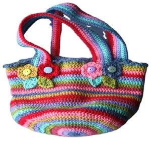 Handmade Crochet Cotton Ladies Handbags