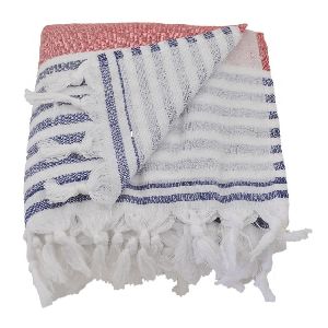 Turkish Style Linen Woven Peshtemal Bath Towel with Terry Backing