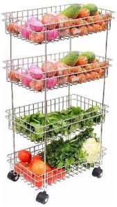 4 Layer Stainless Steel Trolley