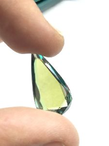 Fancy pear shape moissanite diamond dark green 8.83 ct ,& 12.88.23.58mm