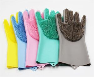 Silicone Non-Slip Scrubbing Hand Gloves