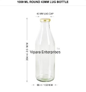1000 ML Milk Glass Bottle