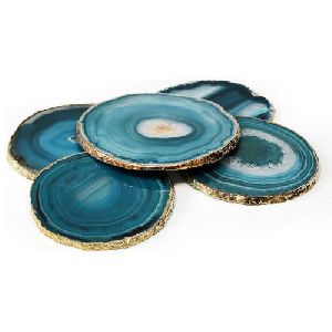 Perpal agate tea coaster set