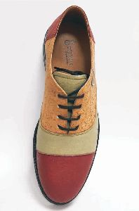 Men Multicolor Vegan & Cork Formal Shoes