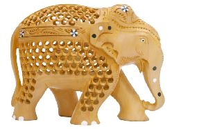 Wooden Carved Elephant Statue