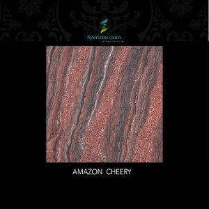 Amazon Dark Series Cherry Double Charge Vitrified Tiles