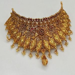 Gold Bridal Choker Necklace