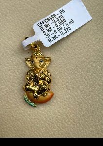 Gold Ganesh Pendant