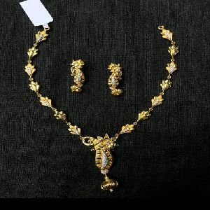 Gold Party Fancy Necklace Set