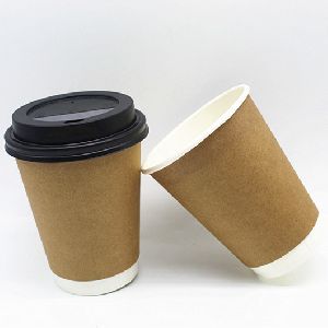 360ml Double Wall Paper Round Ripple Cup
