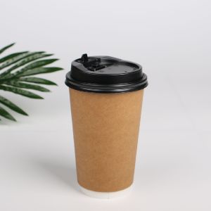 480ml Double Wall Paper Round Ripple Cup