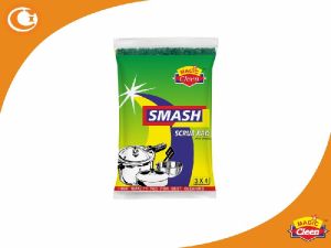 Magic Cleen Green Scrub Pads (Smash-3 x 4)