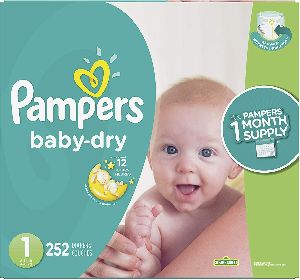 Pampers Baby Dry Diapers Mega Pack (Choose Size)