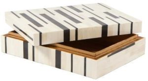 BONE INLAY AND RESIN MOTHER OF PEARL BOXES