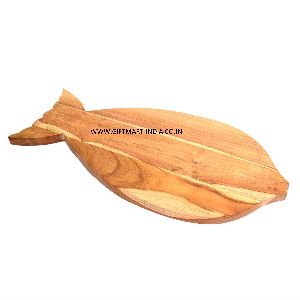 kitchen natural wood fish style cutting board