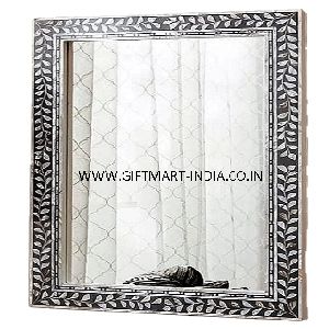 natural bone mother of pearl handmade bathroom mirror