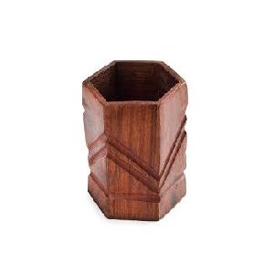 STYLISH LOOK WOODEN PEN HOLDER INDIAN HANDICRAFTS HANDMADE PRODUCTS