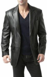 M3 Mens Leather Blazer