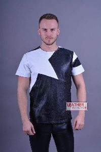 M4 Mens Leather T-Shirt