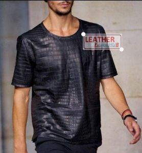 M5 Mens Leather T-Shirt