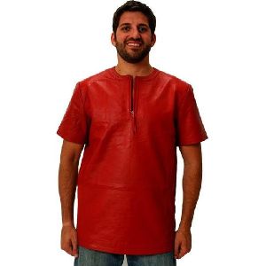 M6 Mens Leather T-Shirt