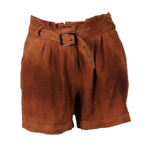 W4 Women Leather Shorts