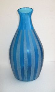 Blue Glass Flower Vase