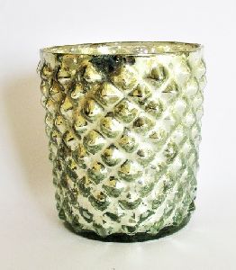 Hammered Glass Candle Votive