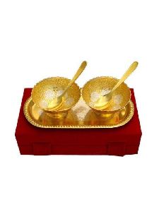 Golden Bowl And Spoon