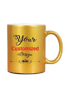 Golden Printed Mug