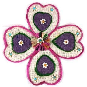 Jute Flower Handmade Wall Hanging