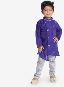 Boys Cross Cut Kurta Pajama Set