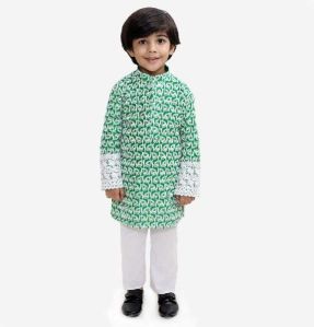 Boys Embroidery Work Kurta Pajama Set