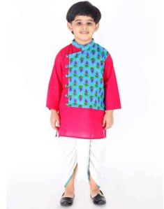 Boys Front Panel Kurta Dhoti