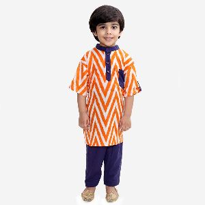 Boys Round Cut Kurta Salwar Set