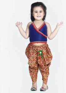 Girls Angrakha Choli With Dhoti