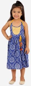 Girls Bandhani Print Dress