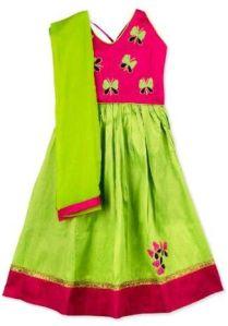 Girls Butterfly Lehenga Choli with Dupatta Set